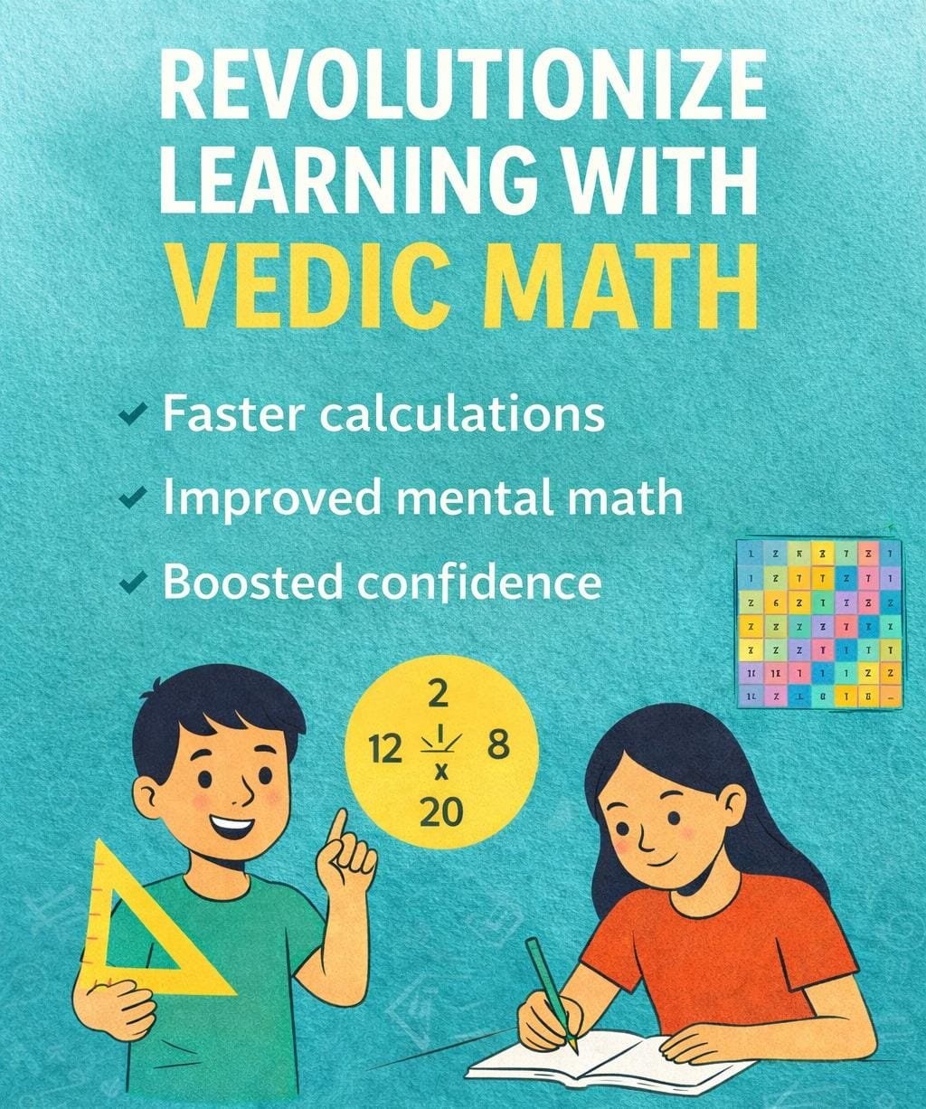 Vedic Maths Learning Illustration